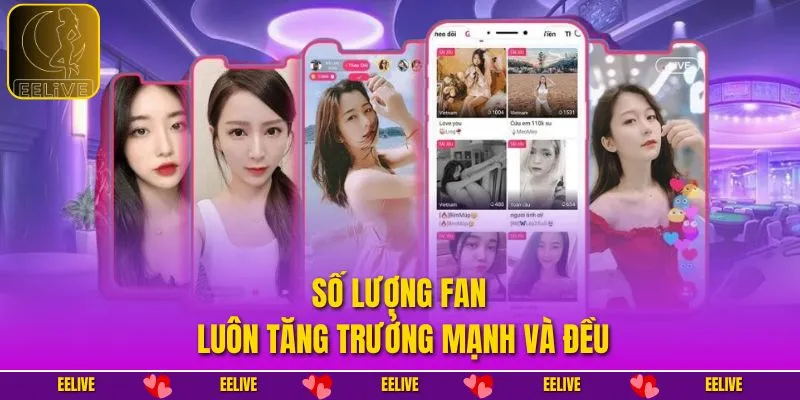 Số lượng fan luôn tăng trưởng mạnh và đều